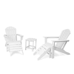5pk Plastic Resin Adirondack Chair With Side Table & Ottoman - EDYO LIVING -Outdoor Garden Store GUEST 59fc728b a0db 4820 94dc 7a3e717d93ed