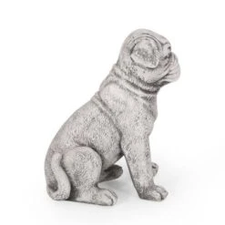 Concrete Adena Outdoor Dog Garden Statue - Antique White - Christopher Knight Home -Outdoor Garden Store GUEST 5a3b8ac3 34d2 4901 b98d 3089cc54942d
