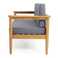 Magnolia Patio Acacia Wood Loveseat - Teak/Dark Gray - Christopher Knight Home -Outdoor Garden Store GUEST 5a838e30 8f81 4123 a268 1d05026bbf26