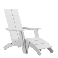 Emma And Oliver Indoor/Outdoor Modern 2-Slat Adirondack Style Chair And Footrest 25 Emma And Oliver Indoor/Outdoor Modern 2-Slat Adirondack Style Chair And Footrest -Outdoor Garden Store GUEST 5a92e527 b35c 497f abf9 c35891f78932 1