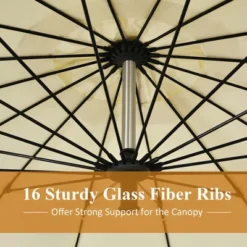 Costway 10ft Patio Offset Umbrella W/ Crank And Cross Base Aluminum -Outdoor Garden Store GUEST 5ab2bcc9 4ba3 4b32 b420 04858f607e43