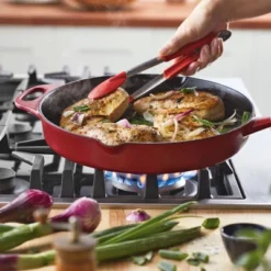 Rachael Ray Premium RUST-RESISTANT Cast Iron Skillet 12" Red 17 Rachael Ray Premium RUST-RESISTANT Cast Iron Skillet 12" Red -Outdoor Garden Store GUEST 5c5a4141 56a7 4ed9 b8c1 71b393d5cb80