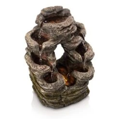 14" Layered Rock Fountain Brown - Alpine Corporation -Outdoor Garden Store GUEST 5cc0ebe0 28e4 4993 9852 e1b2e773e83c