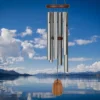 Woodstock Wind Chimes Signature Collection, Affirmation Chime, 25'' Virtues Silver Wind Chime AFVSB