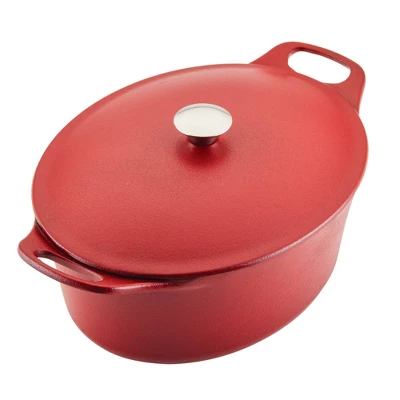 Rachael Ray Premium RUST-RESISTANT Cast Iron Dutch Oven 6.5qt Red 11 Rachael Ray Premium RUST-RESISTANT Cast Iron Dutch Oven 6.5qt Red - Image 11