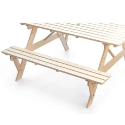 Gardenised Outdoor Wooden Patio Deck Garden 6-Person Picnic Table, For Backyard, Garden -Outdoor Garden Store GUEST 5d5a1df9 7176 4fcc 87a4 59231e2e6bba
