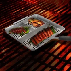 Yukon Glory BBQ 'N SERVE 3 Section BBQ Grill Basket The Grilling Basket Includes A Clip-On Handle -Outdoor Garden Store GUEST 5d75ed2f 3e52 4e0c b21d c8be4439f982