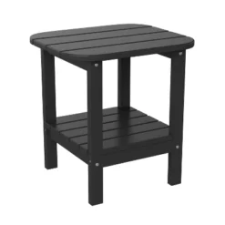 Merrick Lane 2-Tier Adirondack Side Table, All-Weather HDPE Indoor/Outdoor Accent Table -Outdoor Garden Store GUEST 5dc93fb9 0684 4b7c bf65 8468cbcd713a