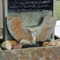 Sunnydaze Decor Sunnydaze Indoor Home Office Contemporary Soothing Half Moon Stone Slate Cascading Tabletop Water Fountain - 16" 11 Sunnydaze Decor Sunnydaze Indoor Home Office Contemporary Soothing Half Moon Stone Slate Cascading Tabletop Water Fountain - 16" -Outdoor Garden Store GUEST 5e06726a d1f0 44b0 a1ee e19250398332