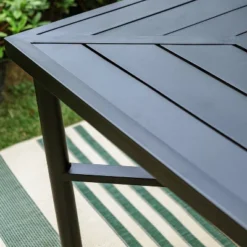 7pc Outdoor Dining Set With Sling Chairs & Large Rectangle Table With Umbrella Hole - Captiva Designs -Outdoor Garden Store GUEST 5e2f6bb0 ca02 4e32 99e4 9871af9626aa