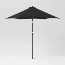 9'x9' Patio Market Umbrella - Black Pole - Room Essentials™ -Outdoor Garden Store GUEST 5f8c1ba4 b215 436e b405 cba09e084dfe