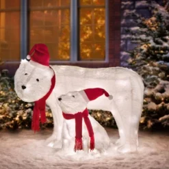 Haute Decor 2pk Polar Bear Outdoor Decor