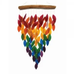 Home & Garden Deluxe Rainbow Waterfall Chime - One Windchime 20.5 Inches - Garden Yard Decor - Geblueg543 - Glass - Multicolored