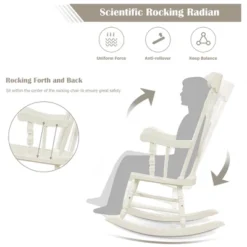 Costway Solid Wood Rocking Chair Porch Rocker Indoor Outdoor Seat Glossy Finish WhiteCoffee 18 Costway Solid Wood Rocking Chair Porch Rocker Indoor Outdoor Seat Glossy Finish WhiteCoffee -Outdoor Garden Store GUEST 63a5c9f2 b402 4e25 ad1d 8dede6b82889