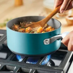 Anolon Achieve 2qt Nonstick Hard Anodized Sauce Pan With Lid Teal -Outdoor Garden Store GUEST 64ba4acb d713 41a6 82de da6943855b6a