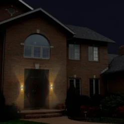 LED Solar Dual Direction Outdoor Wall Light With Amber/White Light - Techko Maid -Outdoor Garden Store GUEST 64cdb239 f177 42e5 bb5a 9549d2e54d71