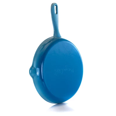 MegaChef Round 10.25 Inch Enameled Cast Iron Skillet 1 MegaChef Round 10.25 Inch Enameled Cast Iron Skillet