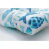 Set Of 2 Outdoor/Indoor Deluxe Tufted Chair Pads Hooked Seaside Blue - Pillow Perfect