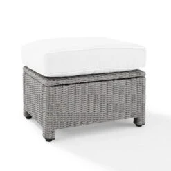 Bradenton Outdoor Wicker Ottoman - Crosley -Outdoor Garden Store GUEST 66cddab0 ebdd 43a6 8797 b393937022ec