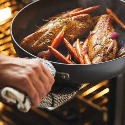 Anolon Advanced Home 10.25" & 12.75" Twin Pack Open Fry Pans Moonstone 4 Anolon Advanced Home 10.25" & 12.75" Twin Pack Open Fry Pans Moonstone - Image 4