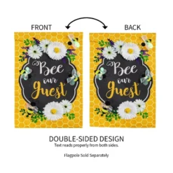 Evergreen Bee Our Guest Frame Garden Linen Flag 12.5 X 18 Inches Indoor Outdoor Decor -Outdoor Garden Store GUEST 67772ff9 5af5 4356 942a 21b2138e447d