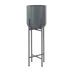 Olivia & May Modern Metal Planter Pot Gray 12 Olivia & May Modern Metal Planter Pot Gray -Outdoor Garden Store GUEST 682cf1dd 5de1 40b3 8481 f45e1b7e7db2