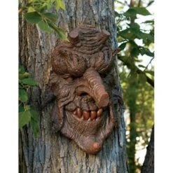 Design Toscano Poison Oak Greenman Tree Sculpture: Set Of Two