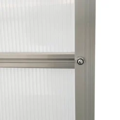 Outsunny Aluminum Greenhouse, Polycarbonate Walk-in Garden Greenhouse Kit With Adjustable Roof Vent, Rain Gutter And Sliding Door For Winter, Silver -Outdoor Garden Store GUEST 692f76cf f65d 487a b24f 4571d5c6a5b3