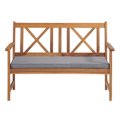 Manchester 2pc Acacia Wood Outdoor Set - Natural - Alaterre Furniture 2 Manchester 2pc Acacia Wood Outdoor Set - Natural - Alaterre Furniture - Image 2