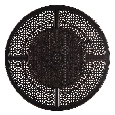 Oakland Living 5pc Deep Seating Swivel Rocking Aluminum Outdoor Outdoor Patio Fire Pit Dining Set Copper 3 Oakland Living 5pc Deep Seating Swivel Rocking Aluminum Outdoor Outdoor Patio Fire Pit Dining Set Copper - Image 3