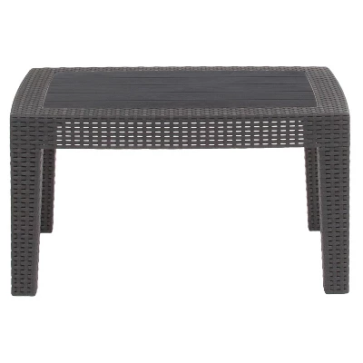 Emma And Oliver Outdoor Rattan Coffee Table 8 Emma And Oliver Outdoor Rattan Coffee Table - Image 8