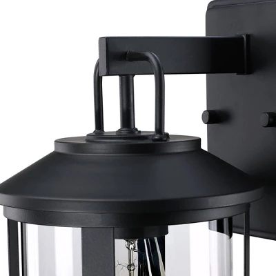 Glass Outdoor Wall Light Black - Wellfor 3 Glass Outdoor Wall Light Black - Wellfor - Image 3