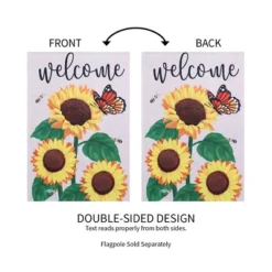 Evergreen Sunflower Welcome Garden Suede Flag 12.5 X 18 Inches Indoor Outdoor Decor -Outdoor Garden Store GUEST 6b226acc 6714 4f9a b8ea 6518dc6b23a3