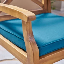 Juniper 7pc Acacia Wood Dining Set - Teak/Blue - Christopher Knight Home 8 Juniper 7pc Acacia Wood Dining Set - Teak/Blue - Christopher Knight Home -Outdoor Garden Store GUEST 6b46988b 50fb 4405 9266 3a63e4eced45