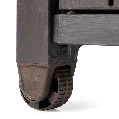 Keter Unity Portable 40 Gal Outdoor Table And Storage Cabinet W/ Accessory Hooks, Stainless Steel Top For Patio Kitchen Island Or Bar Cart 5 Keter Unity Portable 40 Gal Outdoor Table And Storage Cabinet W/ Accessory Hooks, Stainless Steel Top For Patio Kitchen Island Or Bar Cart - Image 5