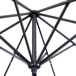 10' X 10' Patio LED Solar Umbrella With Tilt And Crank - Wellfor -Outdoor Garden Store GUEST 6b93b729 366a 4a15 8dbd 10813e6a35ff