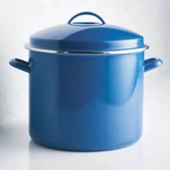 Farberware 16qt Porcelain Enamel Covered Stock Pot Blue -Outdoor Garden Store GUEST 6b9cbba3 c0a9 42bf 9495 7cf40e18a039