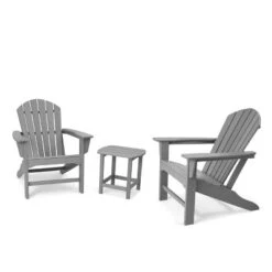 3pk Seating Set With Plastic Resin Adirondack Chairs & Side Table - EDYO LIVING -Outdoor Garden Store GUEST 6bd34f4d eaa6 4d18 b107 612ad80af80e