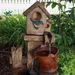 Sunnydaze Decor Sunnydaze 26"H Electric Polyresin Bluebird House And Buckets Outdoor Water Fountain 9 Sunnydaze Decor Sunnydaze 26"H Electric Polyresin Bluebird House And Buckets Outdoor Water Fountain -Outdoor Garden Store GUEST 6bd9ae1e 022d 4008 acbd d1c6aa649c70