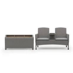 2pc Maksville Aluminum Patio Loveseat & Storage Bench - MiBasics -Outdoor Garden Store GUEST 6beb48bf f6e3 4cc6 a933 b28726a2fcb1