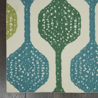 Waverly Sun N Shade SND70 Aqua Indoor/Outdoor Area Rug 1 Waverly Sun N Shade SND70 Aqua Indoor/Outdoor Area Rug