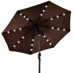 Best Choice Products 10ft Solar LED Lighted Patio Umbrella W/ Tilt Adjustment, UV-Resistant Fabric -Outdoor Garden Store GUEST 6c9dceeb 26f9 4e23 9578 0d72bdc3af75