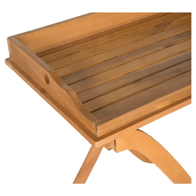 Covina Tray Table - Brown - Safavieh 2 Covina Tray Table - Brown - Safavieh - Image 2