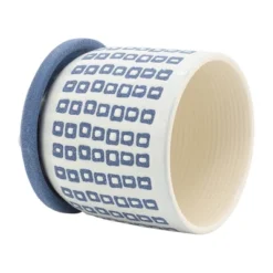 Sagebrook Home 5" Wide Tiny Square Pattern Ceramic Planter Pot With Saucer Blue -Outdoor Garden Store GUEST 6cf663b8 34bc 43fe 9574 6d253a2e2da2