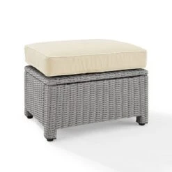 Bradenton Outdoor Wicker Ottoman - Crosley -Outdoor Garden Store GUEST 6e18a40c 8970 4b60 969c 3afdda23d9e2