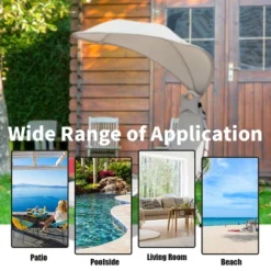 Costway Chaise Lounge Chair With Canopy Hammock Chair With Canopy OrangeBeigeTurquoise -Outdoor Garden Store GUEST 6e5ff37e 4ca5 44d2 8b1f 860a195c606b