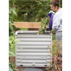 Gardener's Supply Company Demeter Metal Compost Bin | Weatherproof Powder-Coated Galvanized Steel Large Outdoor Composter | 36"W X 20"D X 32"H - Steel -Outdoor Garden Store GUEST 6ec0e901 2ee2 4d19 b97d 7721bf9ce9d0