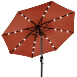 Best Choice Products 10ft Solar LED Lighted Patio Umbrella W/ Tilt Adjustment, UV-Resistant Fabric -Outdoor Garden Store GUEST 6f04af42 ce59 41c0 9cbe 6c31f96658a1
