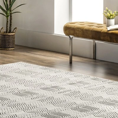 NuLOOM Valerie Textured Geometric Indoor/Outdoor Patio Area Rug 8 NuLOOM Valerie Textured Geometric Indoor/Outdoor Patio Area Rug - Image 8