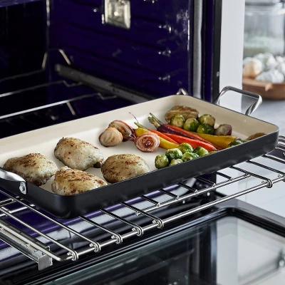 GreenPan Rio Double Burner Griddle - Black 3 GreenPan Rio Double Burner Griddle - Black - Image 3